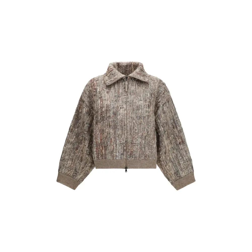 Brunello Cucinelli Sample Sale | Brunello Cucinelli Beige Mohair Cardigan - | Designer outlet