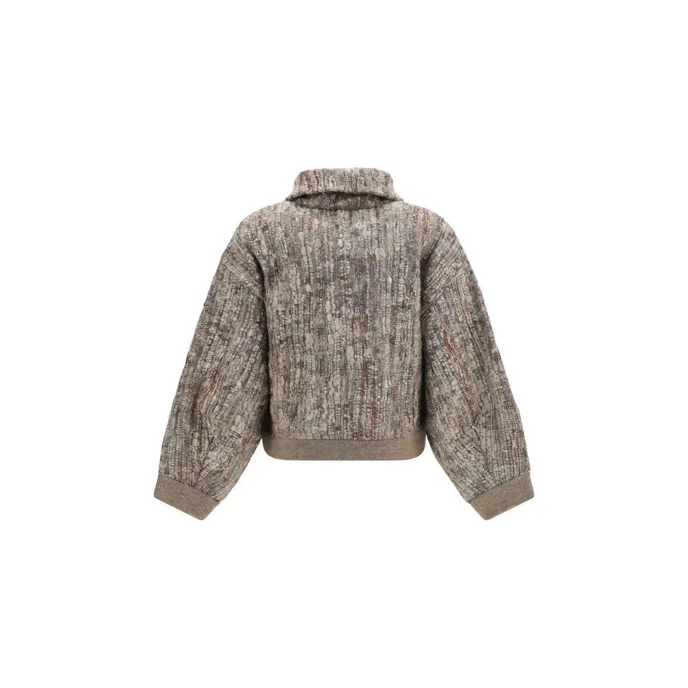 Brunello Cucinelli Sample Sale | Brunello Cucinelli Beige Mohair Cardigan - | Designer outlet