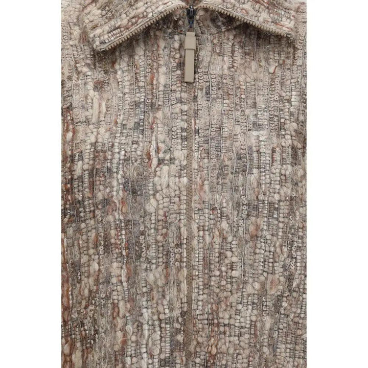 Brunello Cucinelli Sample Sale | Brunello Cucinelli Beige Mohair Cardigan - | Designer outlet