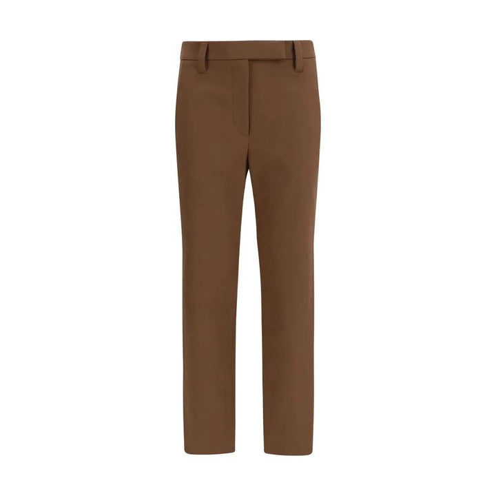 Brunello Cucinelli Sample Sale | Brunello Cucinelli Brown Elastane Casual Pants - | Designer outlet