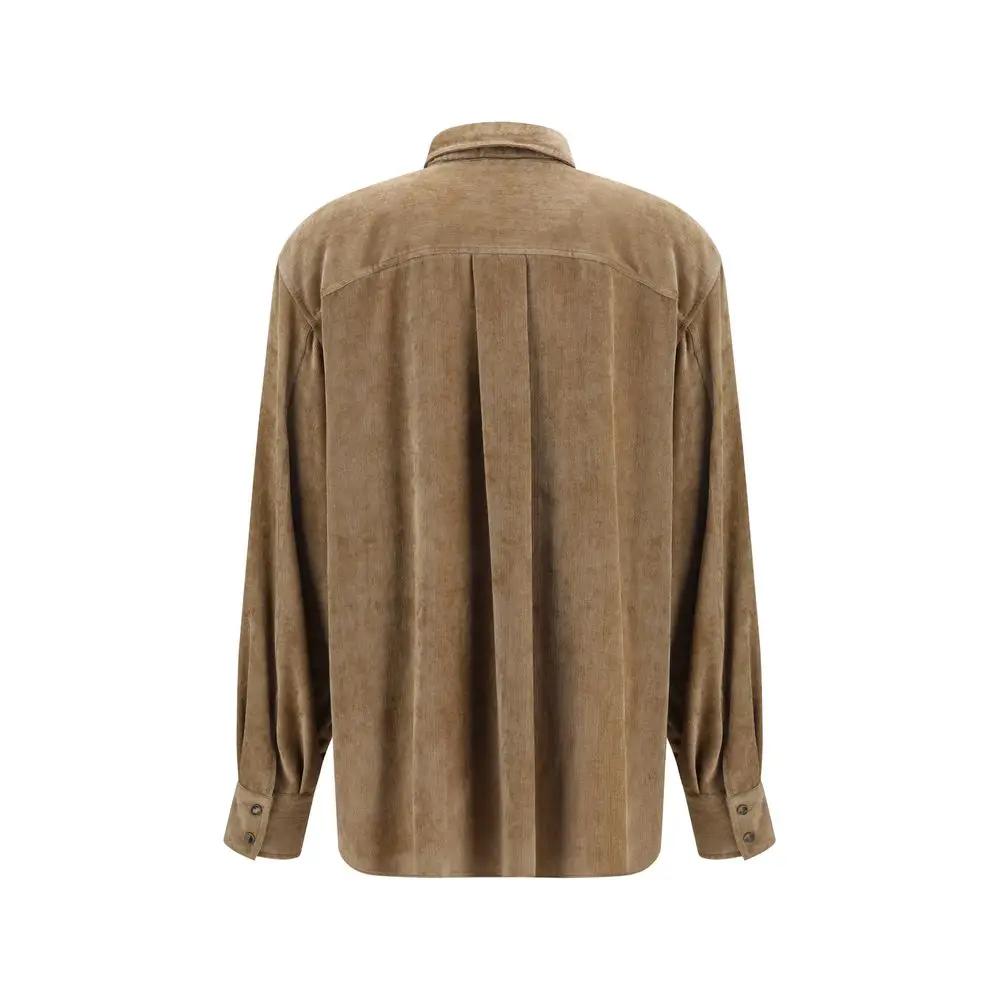 Brunello Cucinelli Sample Sale | Brunello Cucinelli Beige Viscose Dress Shirt - | Designer outlet
