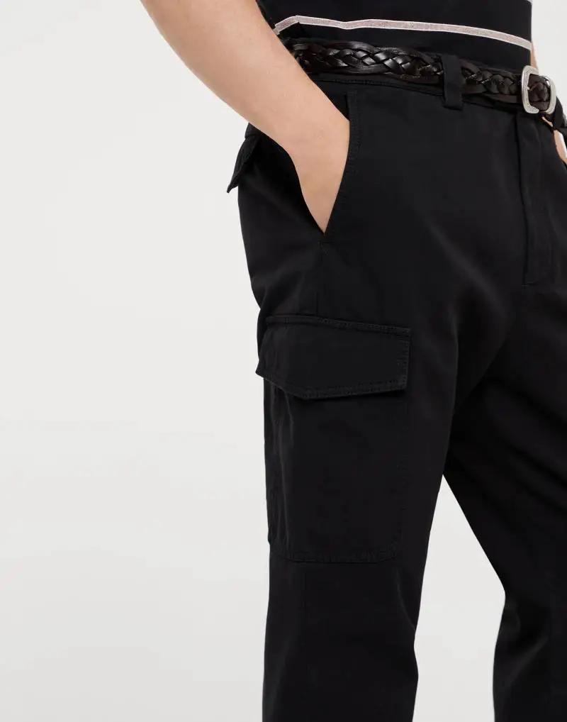 Brunello Cucinelli Sample Sale | Brunello Cucinelli Black Cotton Cargo Pants - | Designer outlet