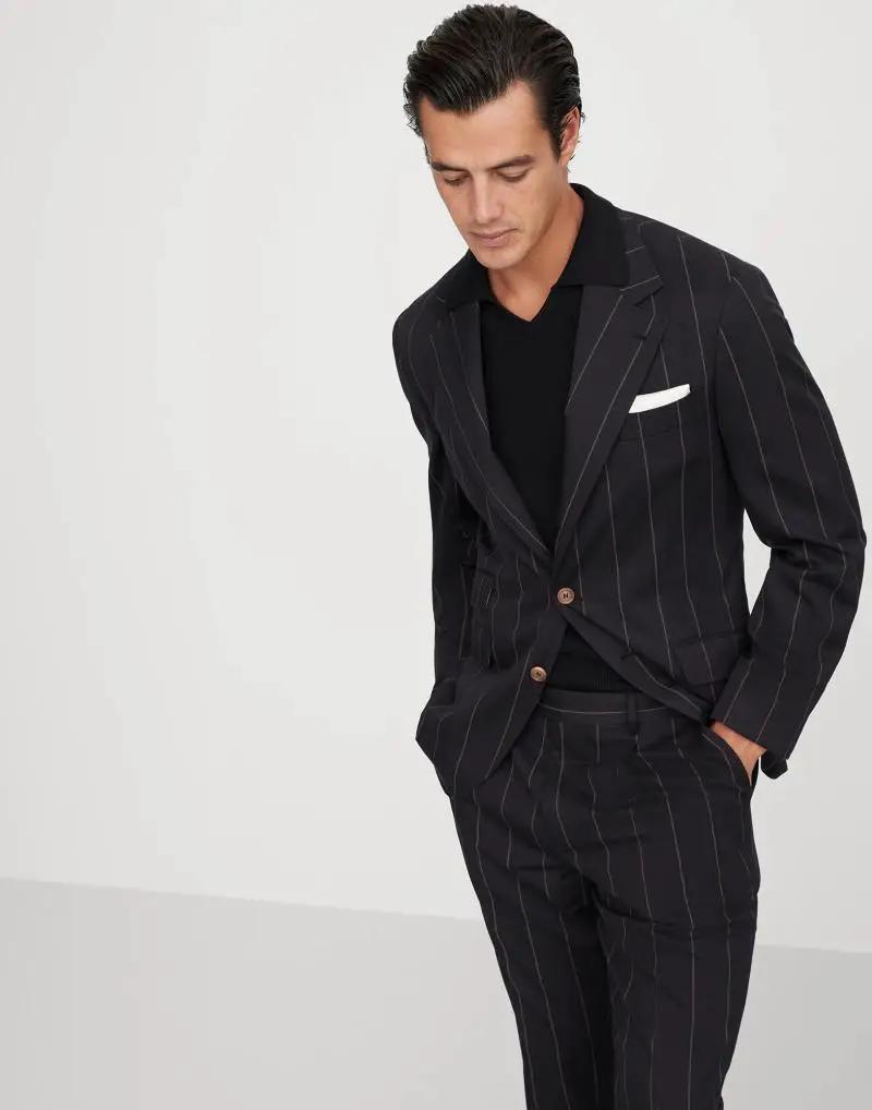 Brunello Cucinelli Sample Sale | Brunello Cucinelli Bicolor Wool Blazer - | Designer outlet