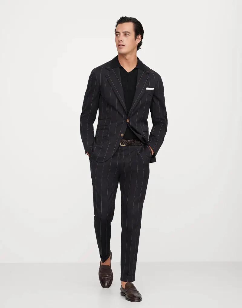 Brunello Cucinelli Sample Sale | Brunello Cucinelli Bicolor Wool Blazer - | Designer outlet