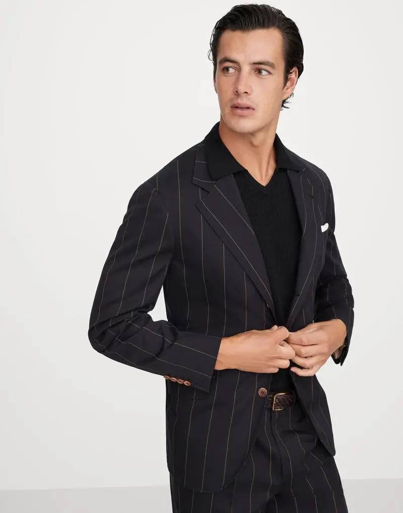 Brunello Cucinelli Sample Sale | Brunello Cucinelli Bicolor Wool Blazer - | Designer outlet