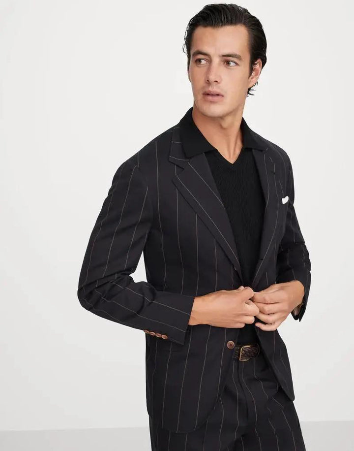 Brunello Cucinelli Sample Sale | Brunello Cucinelli Bicolor Wool Blazer - | Designer outlet