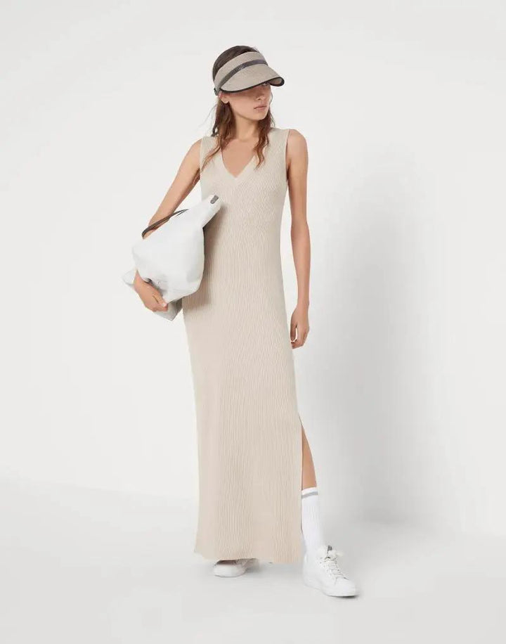 Brunello Cucinelli Sample Sale | Brunello Cucinelli Natural Cotton Casual Dress - | Designer outlet