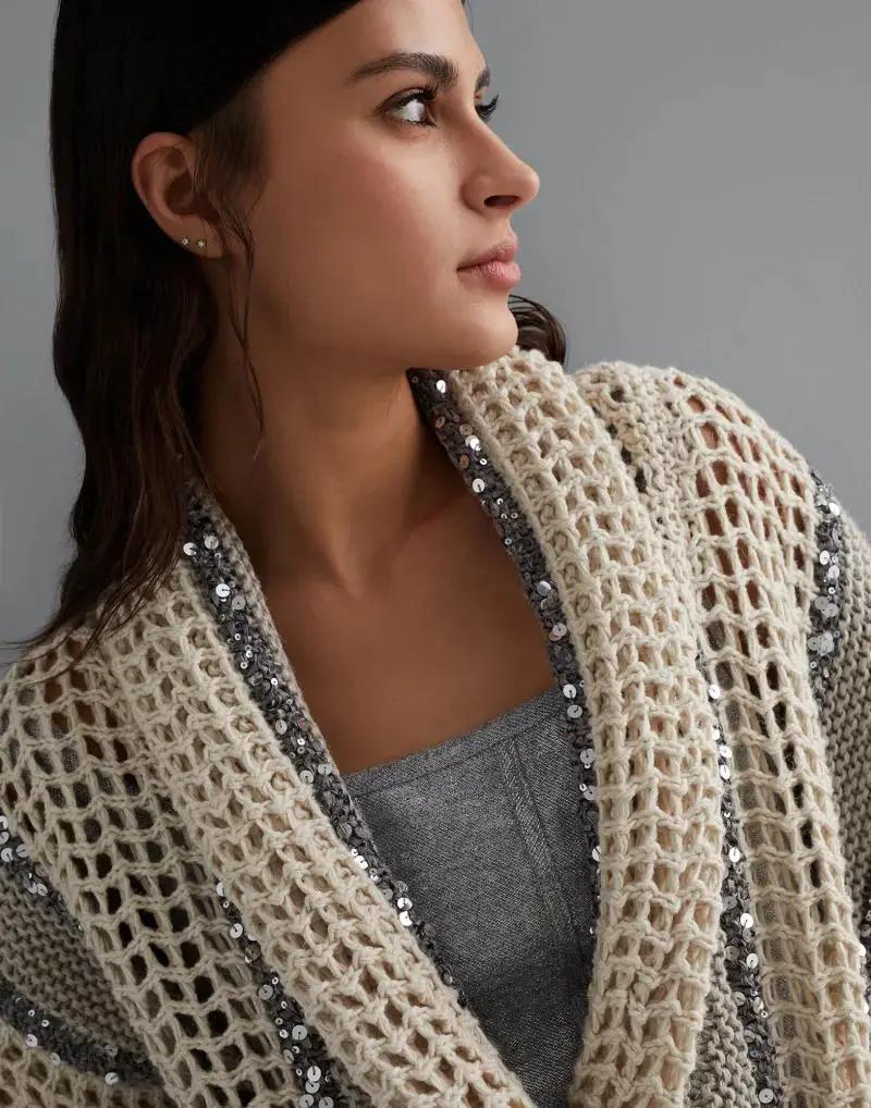 Brunello Cucinelli Sample Sale | Brunello Cucinelli Bicolor Fibres Sleeveless Jacket - | Designer outlet