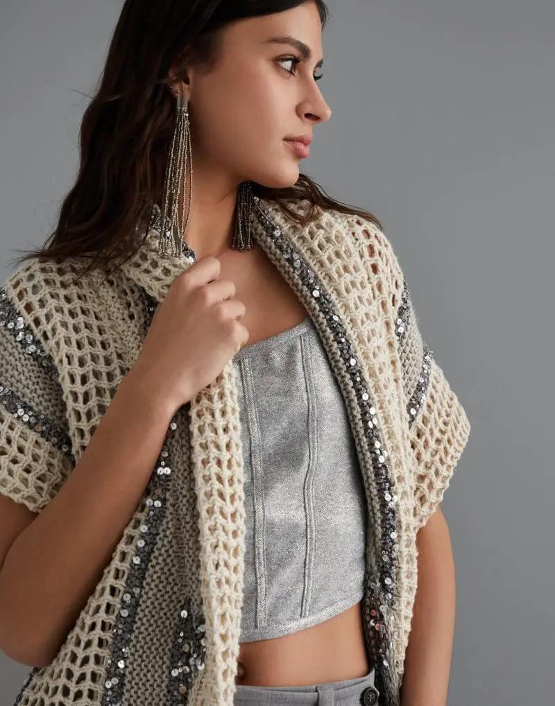 Brunello Cucinelli Sample Sale | Brunello Cucinelli Bicolor Fibres Sleeveless Jacket - | Designer outlet