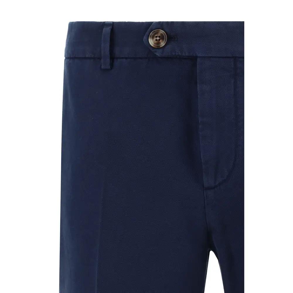 Brunello Cucinelli Sample Sale | Brunello Cucinelli Blue Cotton Casual Pants - | Designer outlet