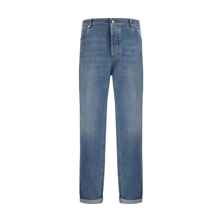 Brunello Cucinelli Sample Sale | Brunello Cucinelli Blue Cotton Straight-Leg Jeans - | Designer outlet
