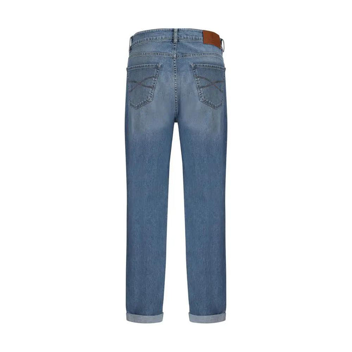 Brunello Cucinelli Sample Sale | Brunello Cucinelli Blue Cotton Straight-Leg Jeans - | Designer outlet