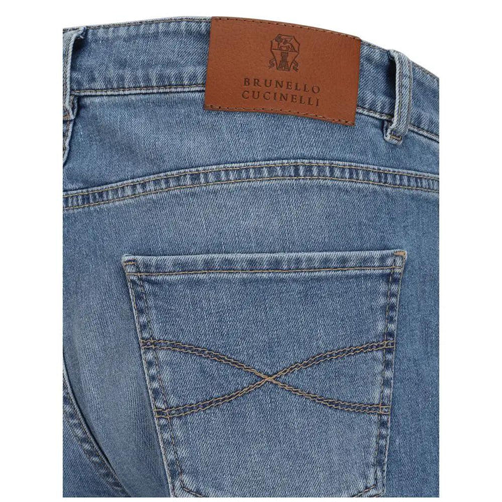 Brunello Cucinelli Sample Sale | Brunello Cucinelli Blue Cotton Straight-Leg Jeans - | Designer outlet