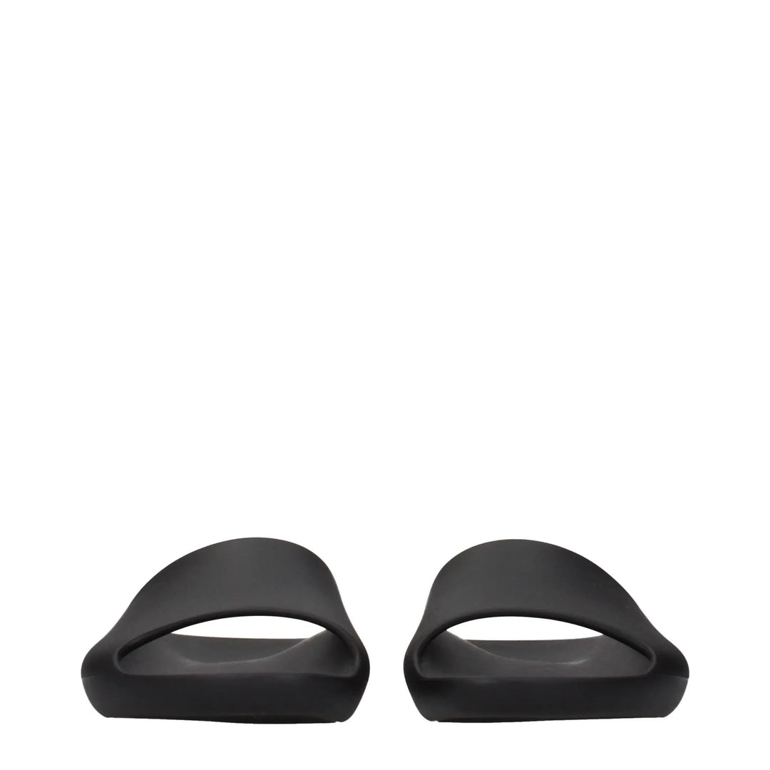 The Row Black Cotton Slippers