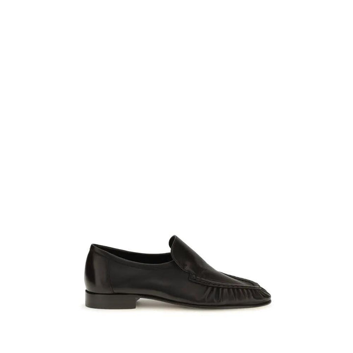The Row Brown Suede Leather Slip-On Loafers