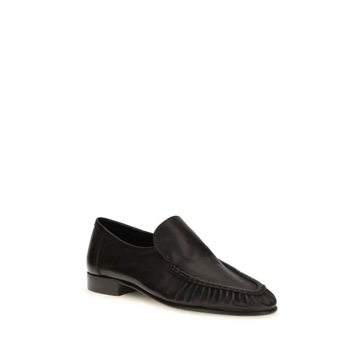 The Row Brown Suede Leather Slip-On Loafers