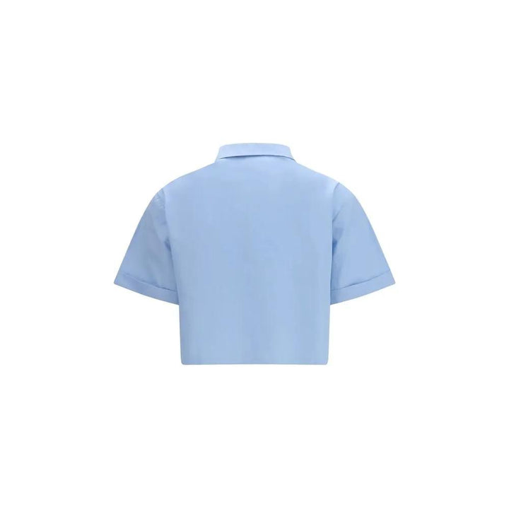 Miu Miu Blue Cotton Shortsleeve Shirt