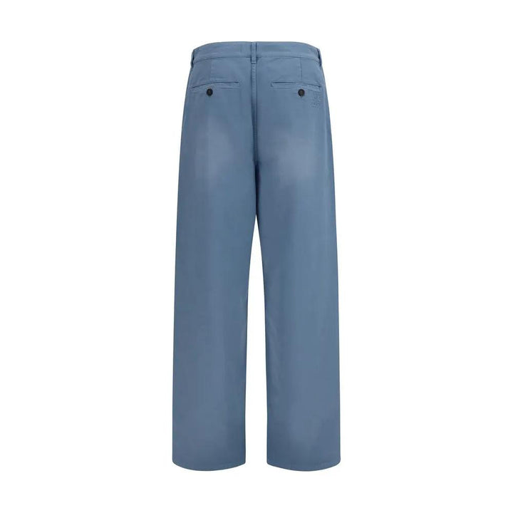 Miu Miu Blue Cotton Casual Pants