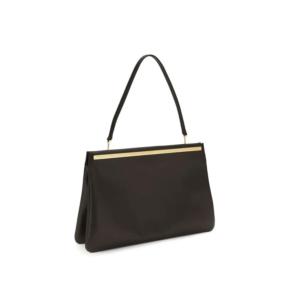 The Row Brown Calf Leather Bos Taurus Shoulder Bag