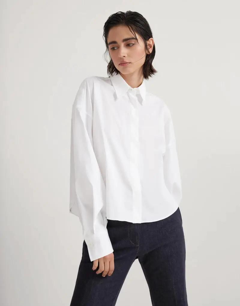 Brunello Cucinelli White Cotton Dress Shirt