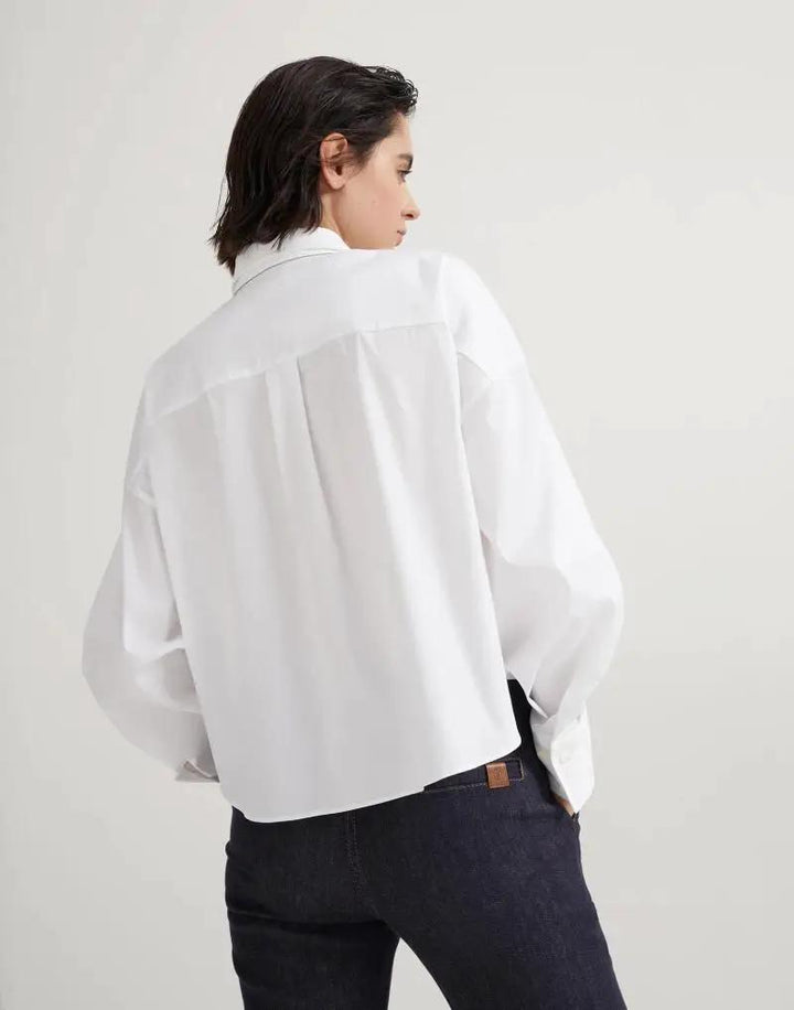 Brunello Cucinelli White Cotton Dress Shirt