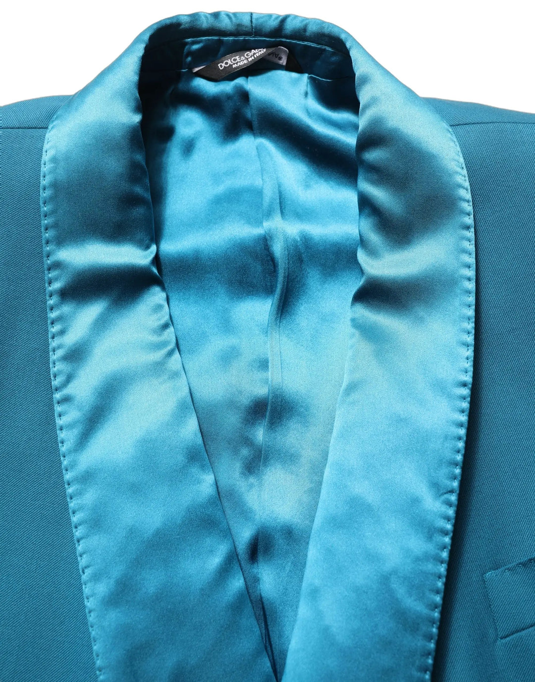 Dolce &amp; Gabbana Sample Sale | Dolce &amp; Gabbana Teal Wool Double Breasted Formal Coat Blazer - | Designer outlet