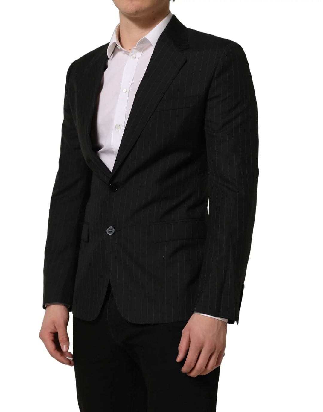 Dolce &amp; Gabbana Sample Sale | Dolce &amp; Gabbana Black Stripes Wool Single Breasted Blazer - | Designer outlet