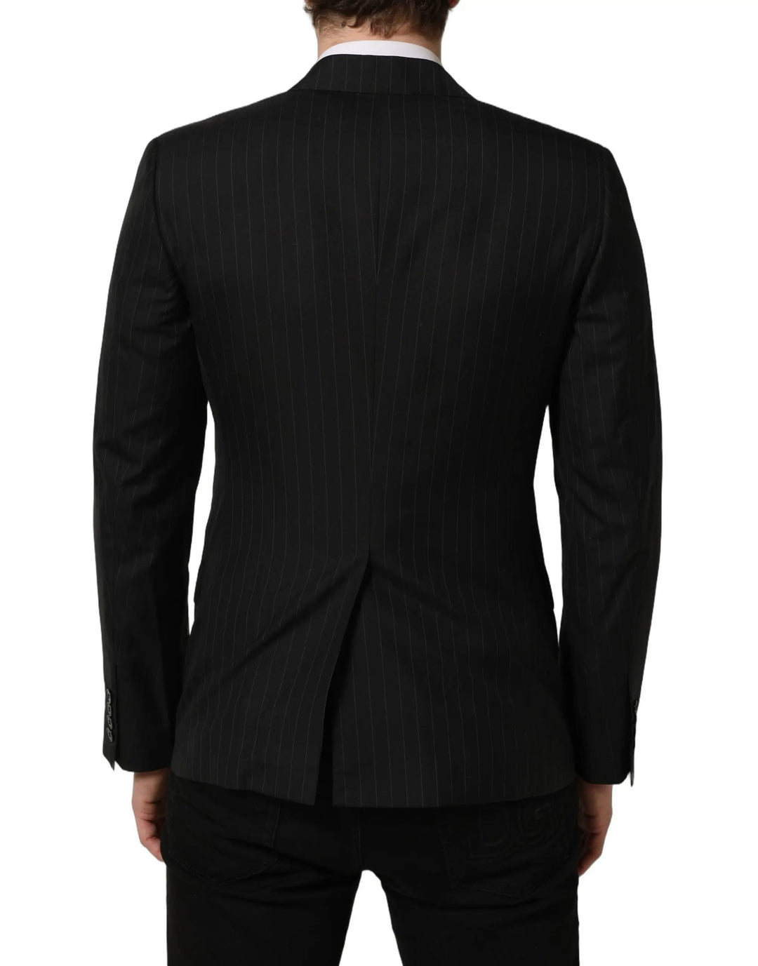 Dolce &amp; Gabbana Sample Sale | Dolce &amp; Gabbana Black Stripes Wool Single Breasted Blazer - | Designer outlet