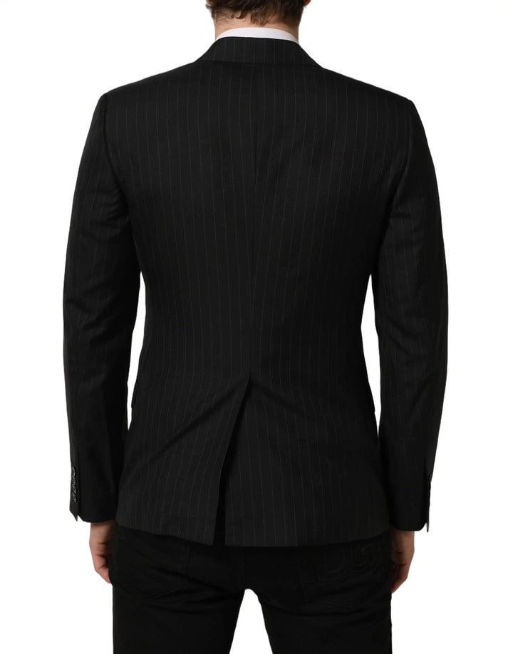 Dolce &amp; Gabbana Sample Sale | Dolce &amp; Gabbana Black Stripes Wool Single Breasted Blazer - | Designer outlet