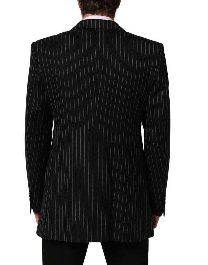 Dolce &amp; Gabbana Sample Sale | Dolce &amp; Gabbana Black Stripes Wool Single Breasted Blazer - | Designer outlet
