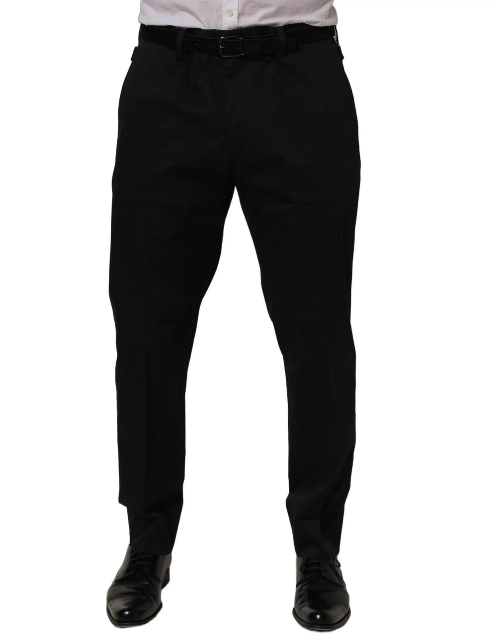Dolce & Gabbana Sample Sale | Dolce & Gabbana Black Cotton Tapered Leg Dress Trouser Pants - | Designer outlet