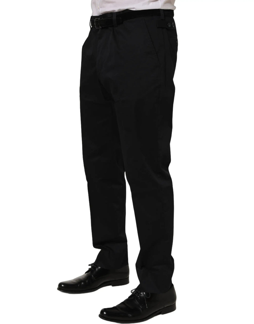 Dolce &amp; Gabbana Sample Sale | Dolce &amp; Gabbana Black Cotton Tapered Leg Dress Trouser Pants - | Designer outlet