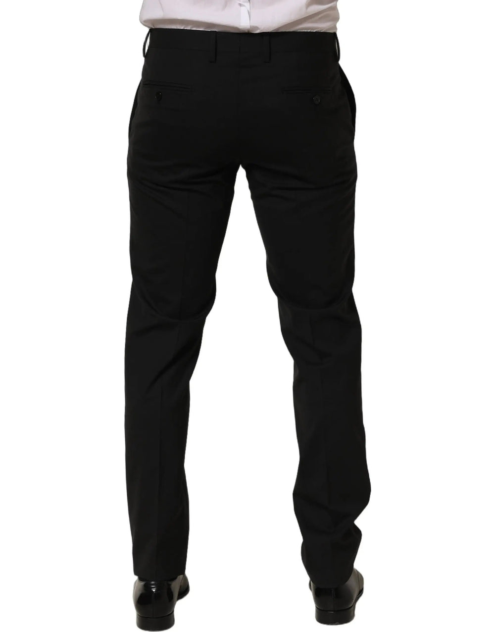 Dolce & Gabbana Sample Sale | Dolce & Gabbana Black Wool Skinny Leg Dress Men Trouser Pants - | Designer outlet