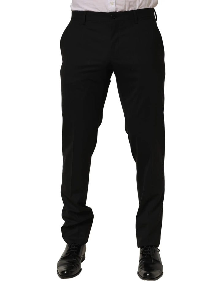 Dolce &amp; Gabbana Sample Sale | Dolce &amp; Gabbana Black Wool Skinny Leg Dress Men Trouser Pants - | Designer outlet