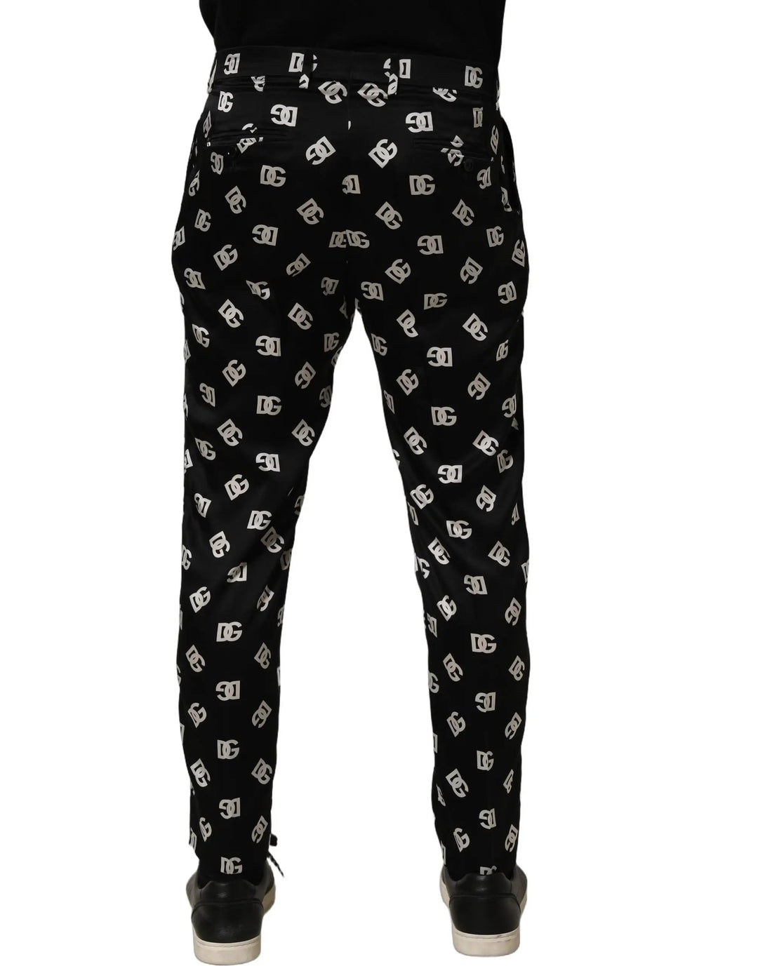 Dolce &amp; Gabbana Sample Sale | Dolce &amp; Gabbana Black Silk Skinny Leg Dress Men Trouser Pants - | Designer outlet