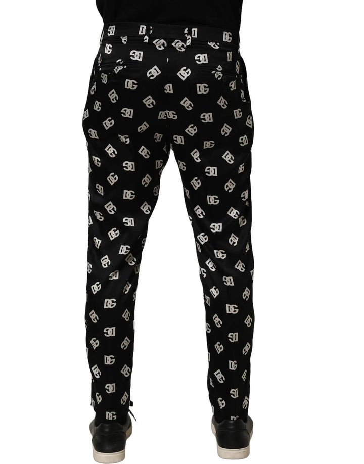 Dolce &amp; Gabbana Sample Sale | Dolce &amp; Gabbana Black Silk Skinny Leg Dress Men Trouser Pants - | Designer outlet