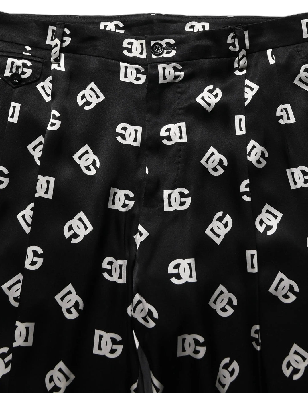 Dolce &amp; Gabbana Sample Sale | Dolce &amp; Gabbana Black Silk Skinny Leg Dress Men Trouser Pants - | Designer outlet