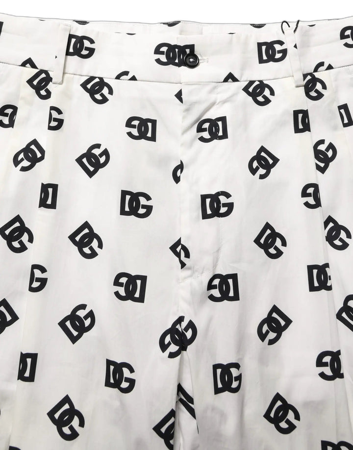 Dolce &amp; Gabbana Sample Sale | Dolce &amp; Gabbana White Logo Skinny Leg Dress Men Trouser Pants - | Designer outlet