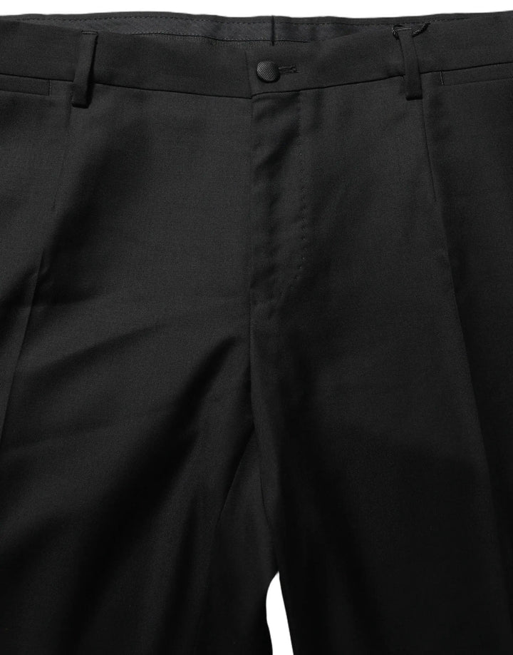 Dolce &amp; Gabbana Sample Sale | Dolce &amp; Gabbana Black Wool Skinny Leg Dress Trouser Pants - | Designer outlet