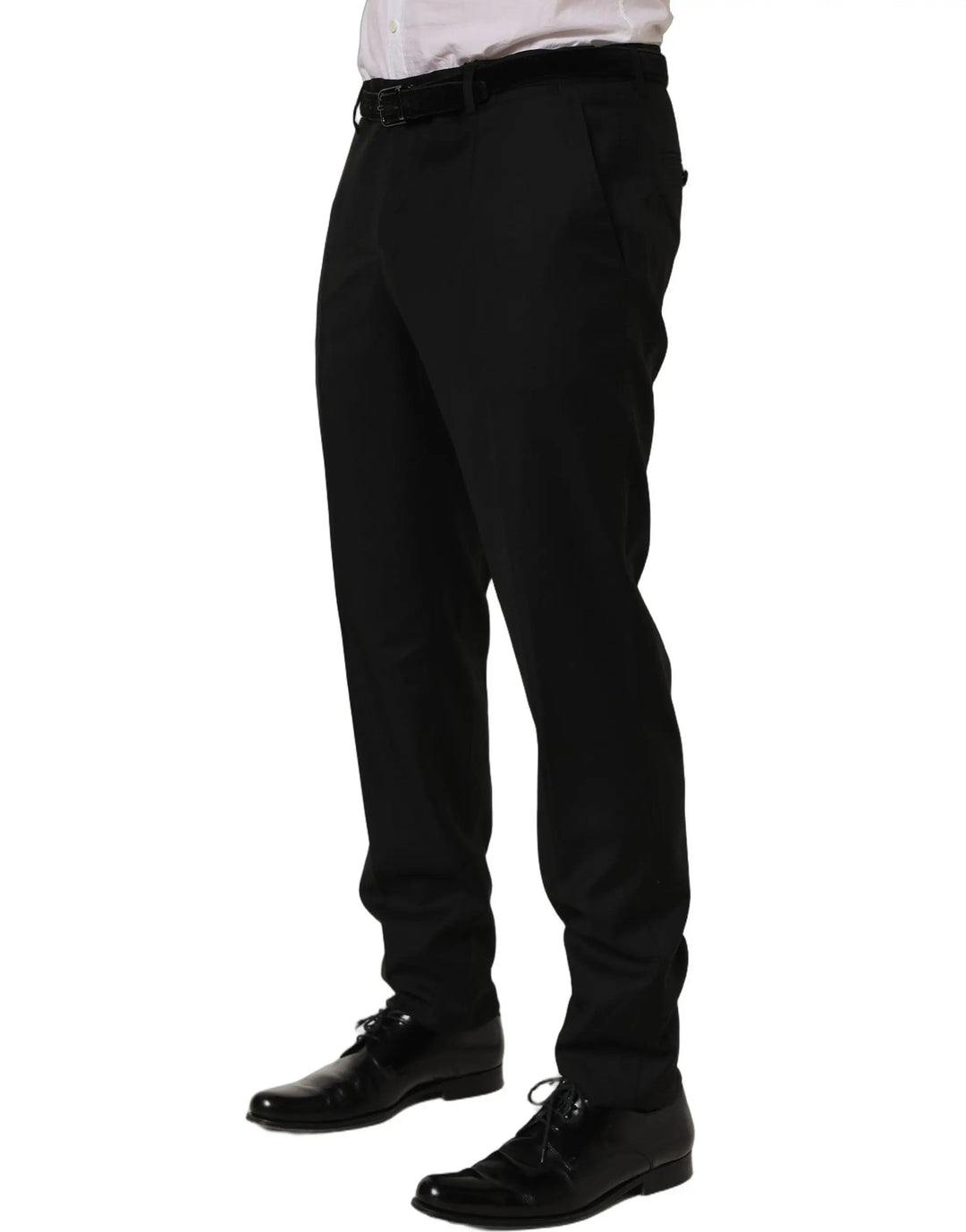 Dolce &amp; Gabbana Sample Sale | Dolce &amp; Gabbana Black Wool Skinny Leg Dress Trouser Pants - | Designer outlet