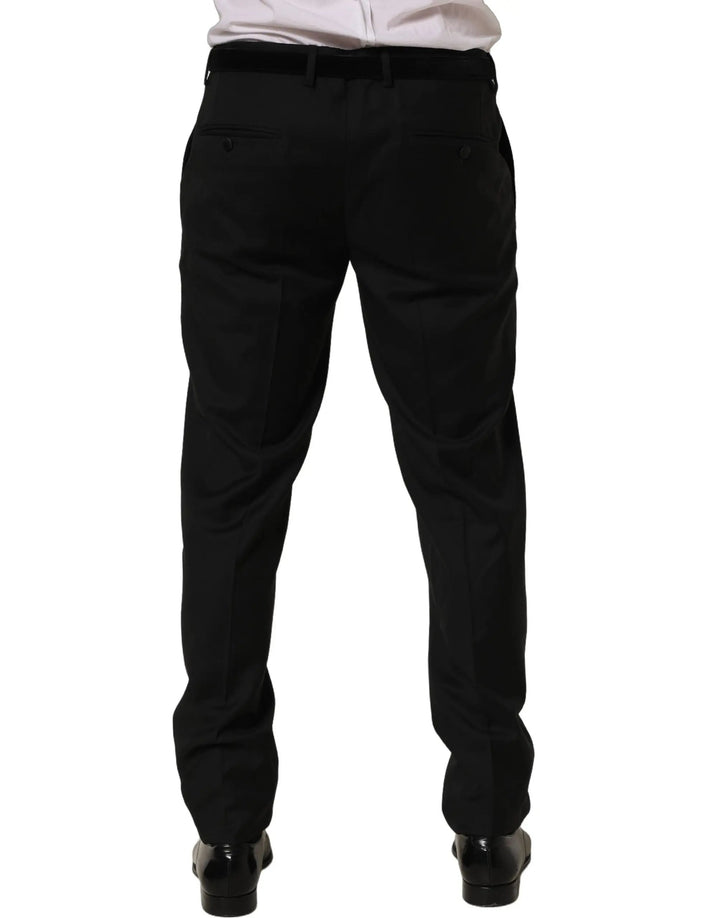 Dolce &amp; Gabbana Sample Sale | Dolce &amp; Gabbana Black Wool Skinny Leg Dress Trouser Pants - | Designer outlet