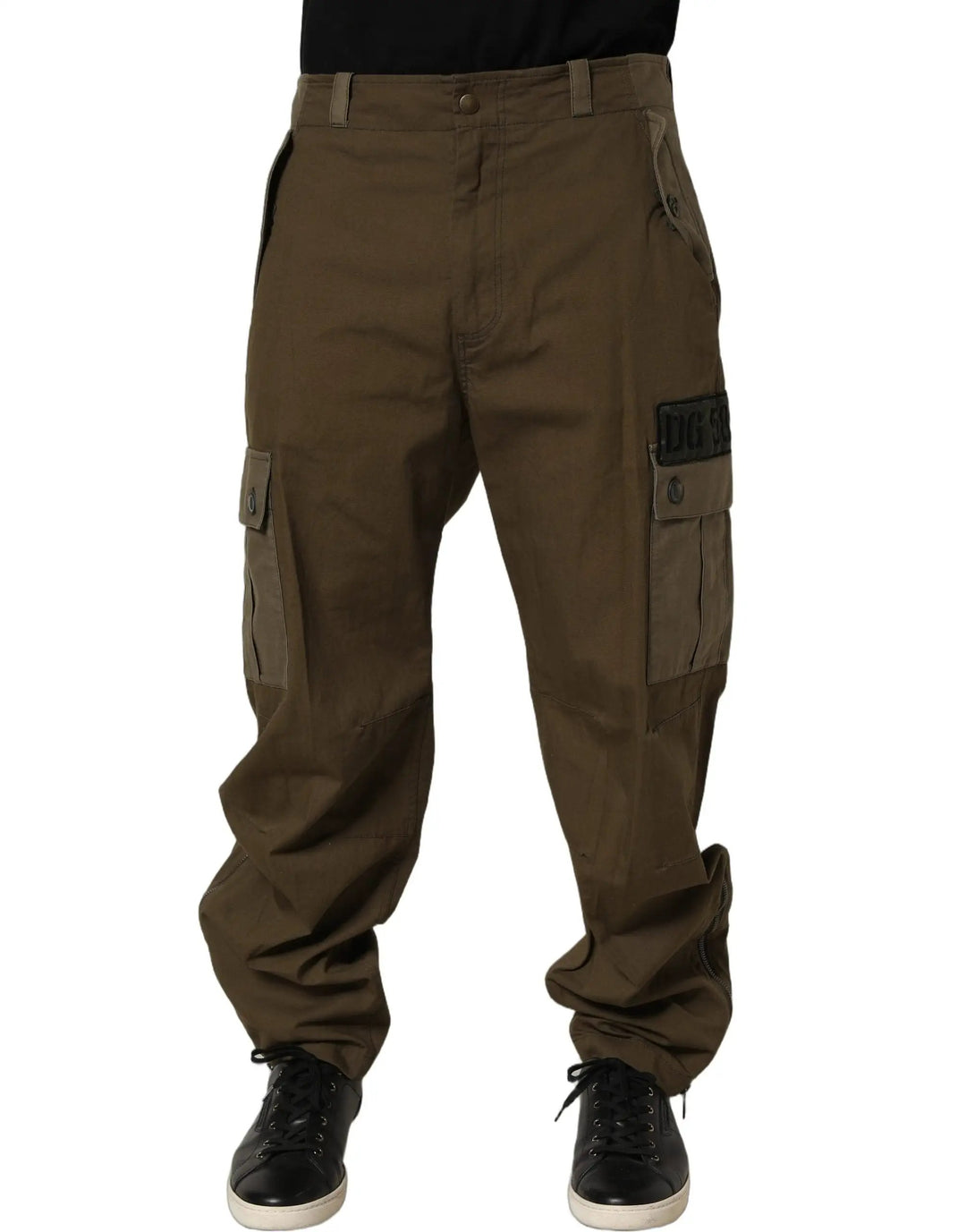 Dolce &amp; Gabbana Sample Sale | Dolce &amp; Gabbana Brown Mid Waist Straight Cargo Trouser Pants - | Designer outlet