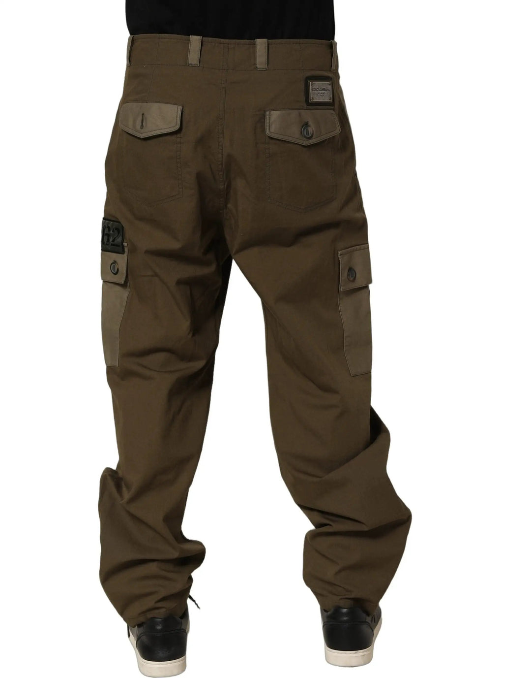 Dolce &amp; Gabbana Sample Sale | Dolce &amp; Gabbana Brown Mid Waist Straight Cargo Trouser Pants - | Designer outlet