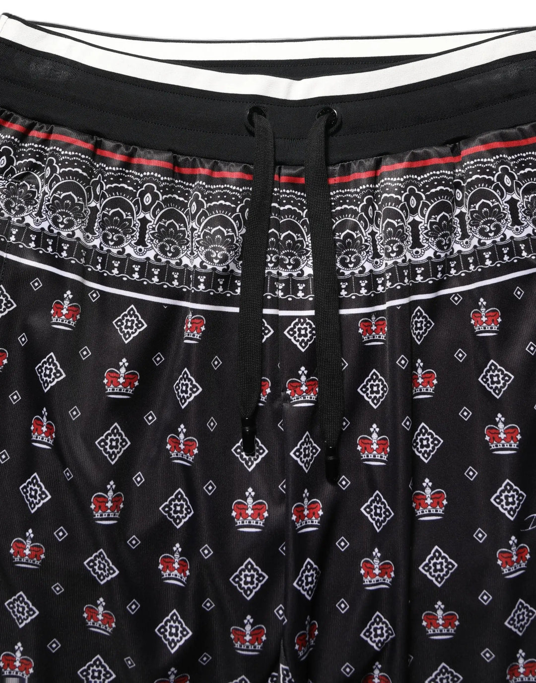 Dolce &amp; Gabbana Sample Sale | Dolce &amp; Gabbana Black Bandana Crown Jogger Men Trouser Pants - | Designer outlet
