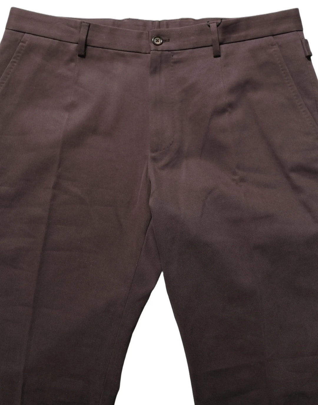 Dolce &amp; Gabbana Sample Sale | Dolce &amp; Gabbana Brown Cotton Skinny Leg Dress Trouser Pants - | Designer outlet
