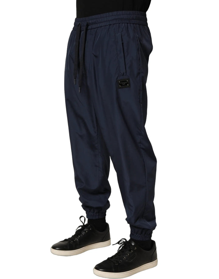 Dolce &amp; Gabbana Sample Sale | Dolce &amp; Gabbana Dark Blue Polyester Jogger Sweatpants Pants - | Designer outlet