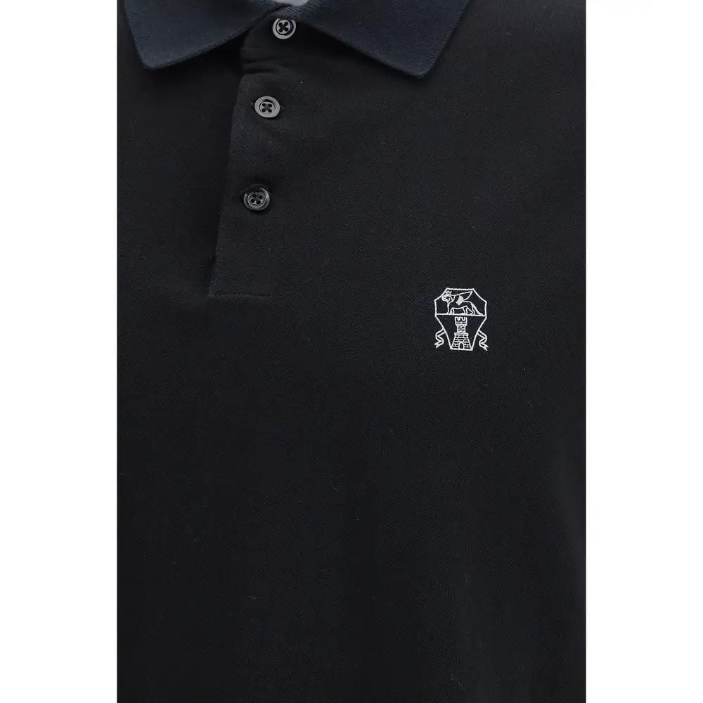 Brunello Cucinelli Black Cotton Shirt