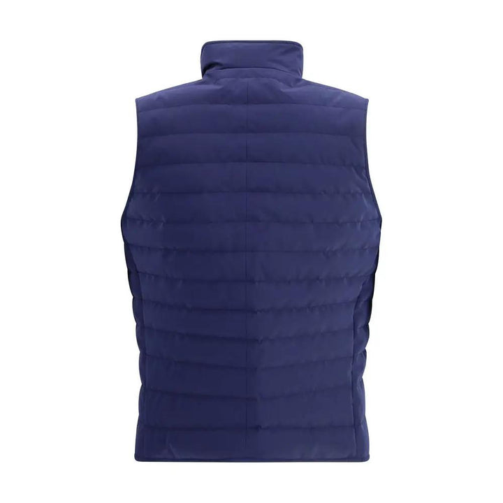 Brunello Cucinelli Blue Polyester Sleeveless Jacket