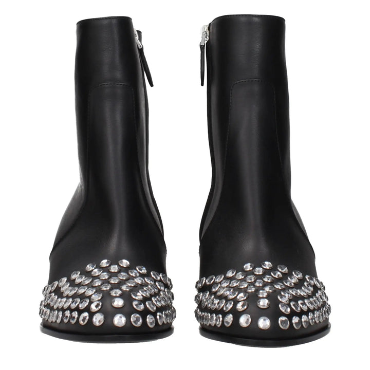 Alaïa Black Leather Ankle Boots