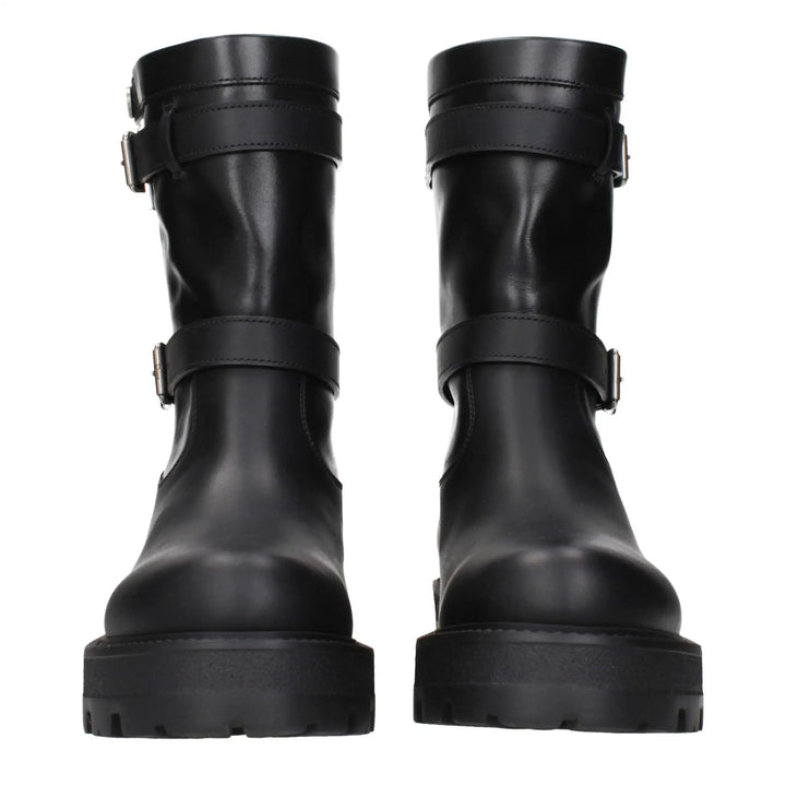 Christian Dior Black Leather Ankle Boots